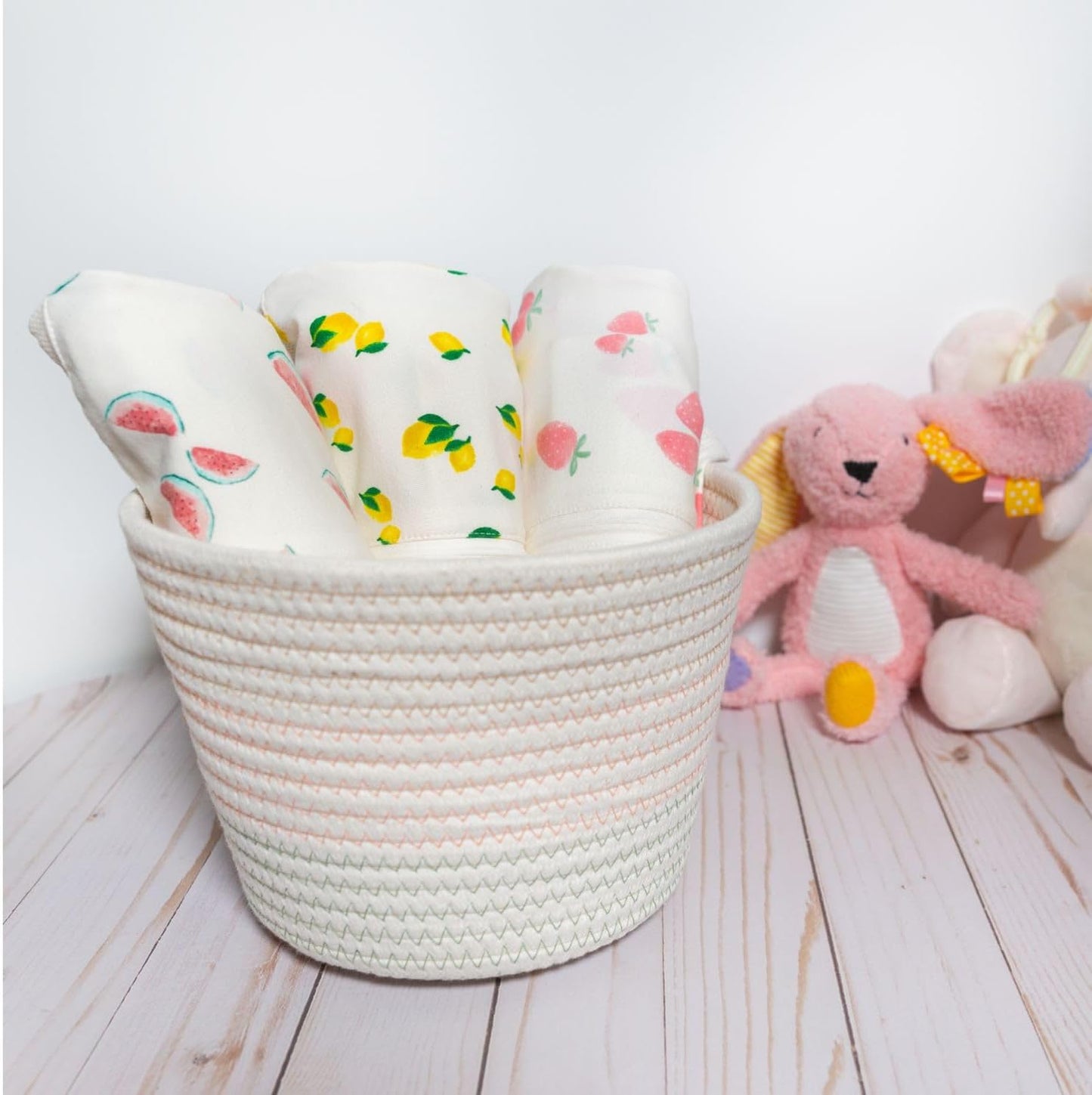 Happiest Baby SNOO Sleep Sack - 100% Organic Cotton Baby Swaddle Blanket - Doctor Designed Promotes Healthy Hip Development (Ivory Strawberries, X-Large)