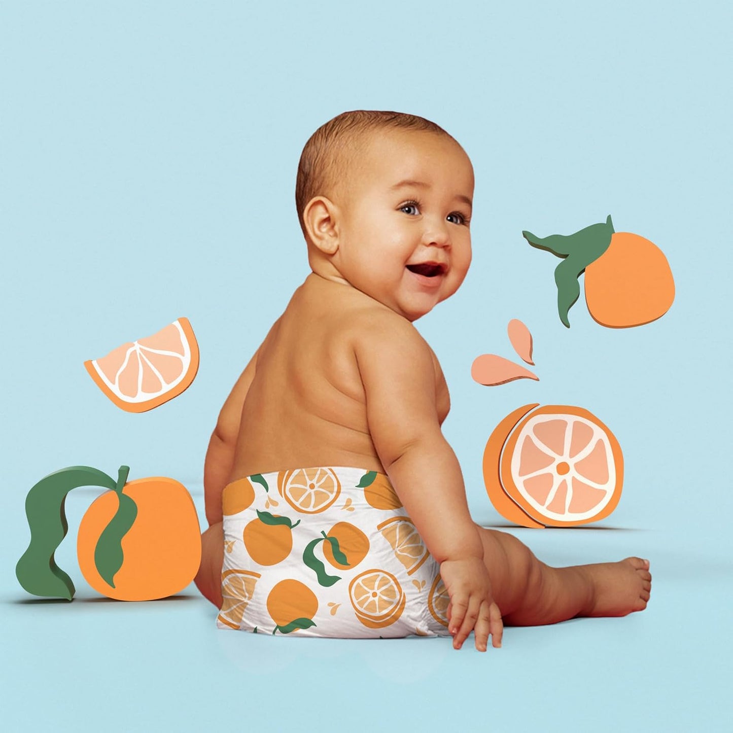 Hello Bello Premium Diapers Size 5 (27+ lbs) Main Squeeze Designs, 18ct Jumbo Pack