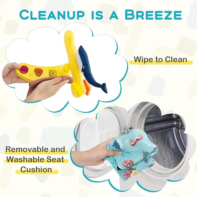 BABY JOY Baby Jumpers and Bouncers, Infant Activity Center with Music Lights Sounds, 360° Rotating Seat and 3 Adjustable Heights, Baby Play and Learning Center for 6-12 Months