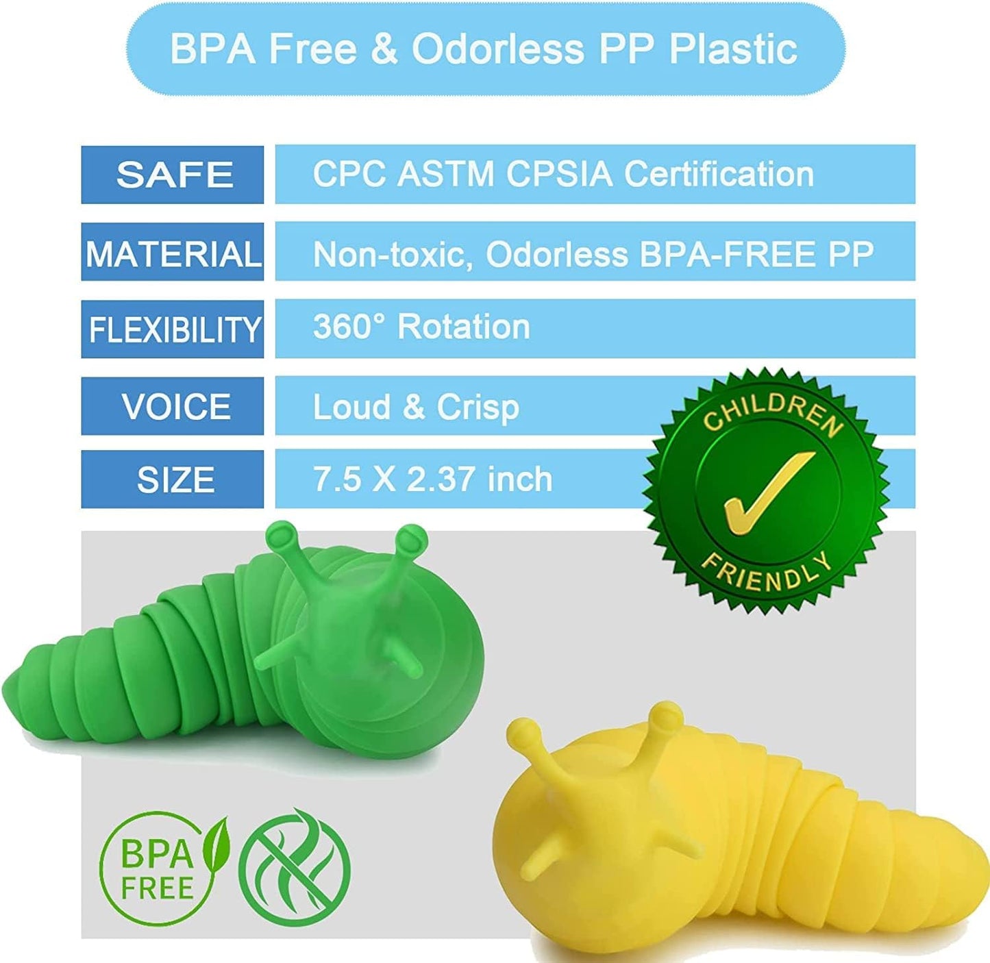 IFiwin Fidget Slug Halloween Toys, 3PC Sensory Slug Halloween Fidget Toys, Autism Sensory Toys, Halloween Party Favors for Baby Kids Toddlers Adults