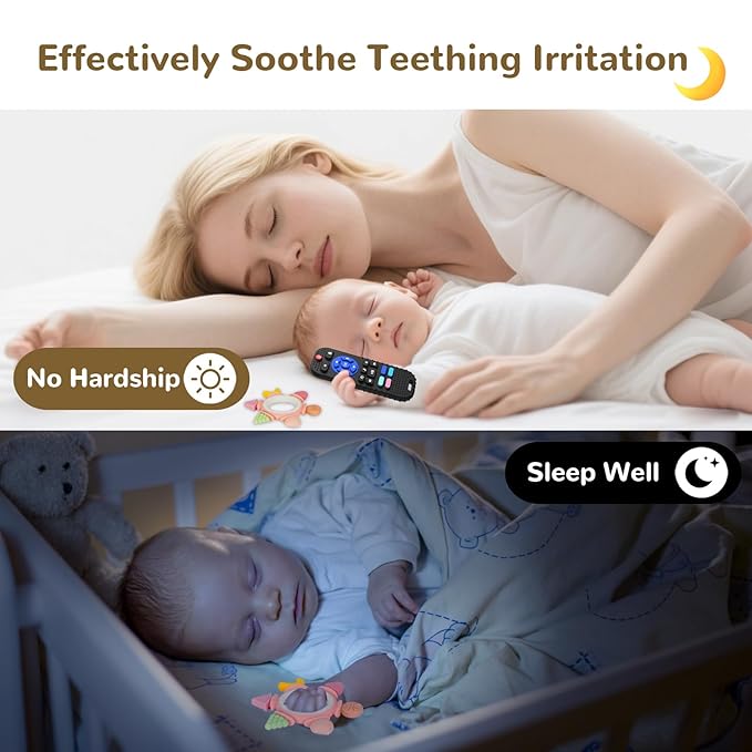 Hooku Silicone Teethers for Babies 6-12 Months, Teething Toys for Babies 0-6 Months, Baby Fruit Teethering Rings, BPA Free Baby Chew Toys, Infants Gifts