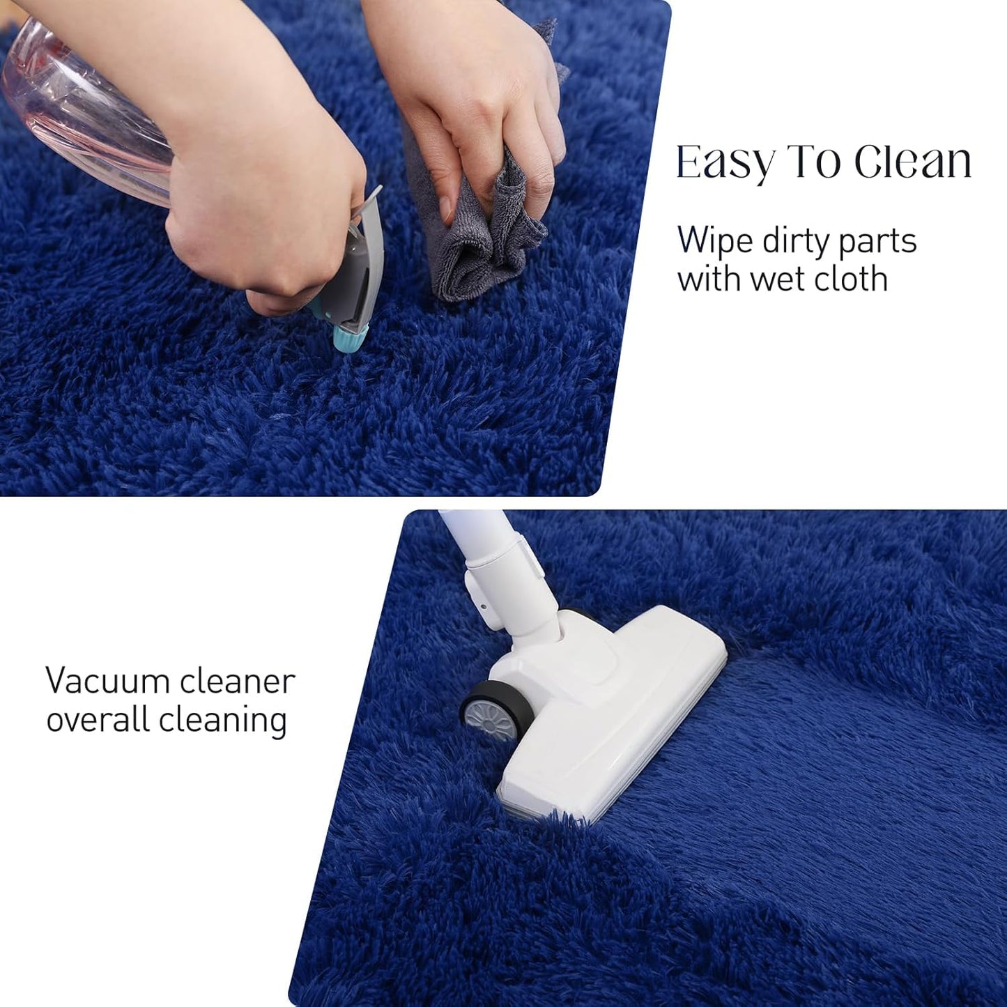 3x5 Blue Rug, Area Rugs for Living Room, Soft Plush Area Rugs for Bedroom, Non-Slip Indoor Carpet for Nursery, Study Room, Playroom, Home Decor