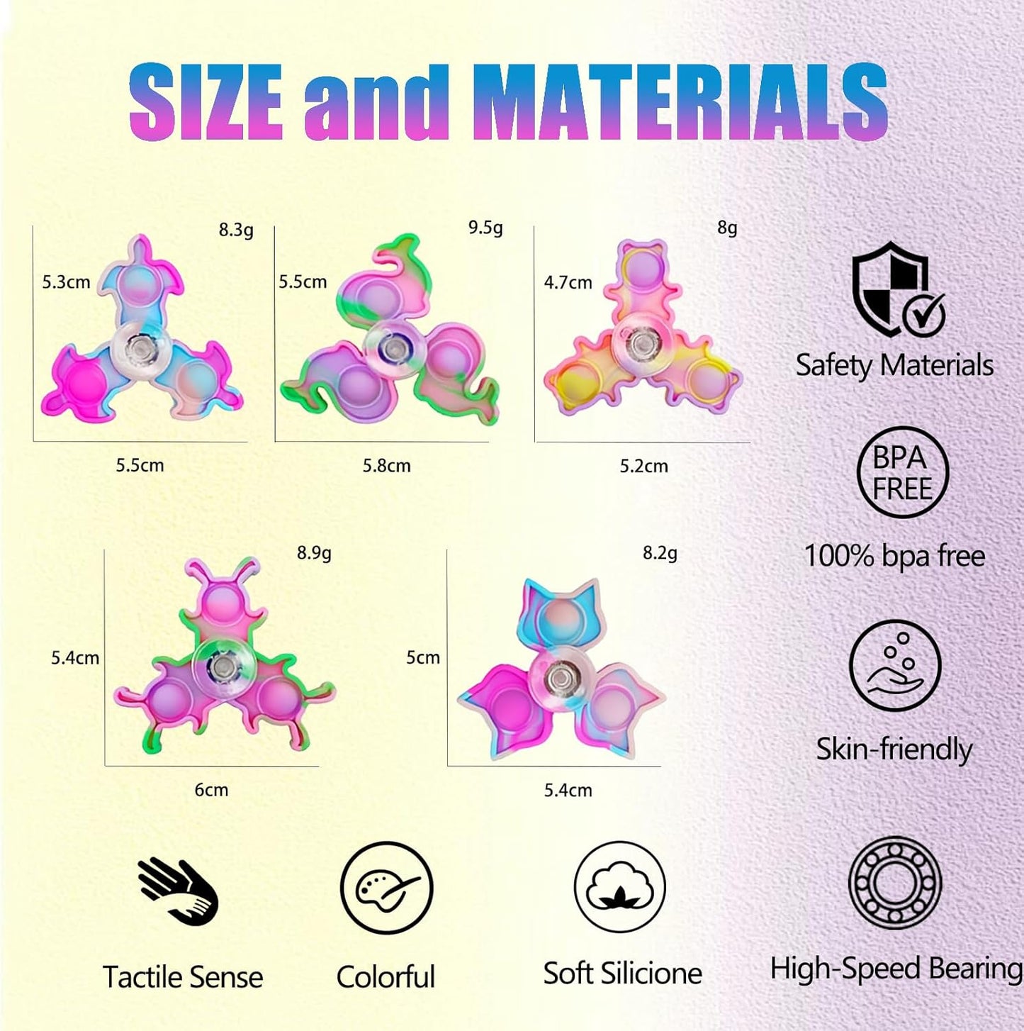 40 Pcs Pop Fidget Spinner Fidget Toys,Party Favors Supplies Birthday Gifts Goodie Bags Stuffers for Kids Adults,Sensory Toys for Anxiety ADHD Stress Relief,Carnival Treasure Box Toys Classroom Prizes