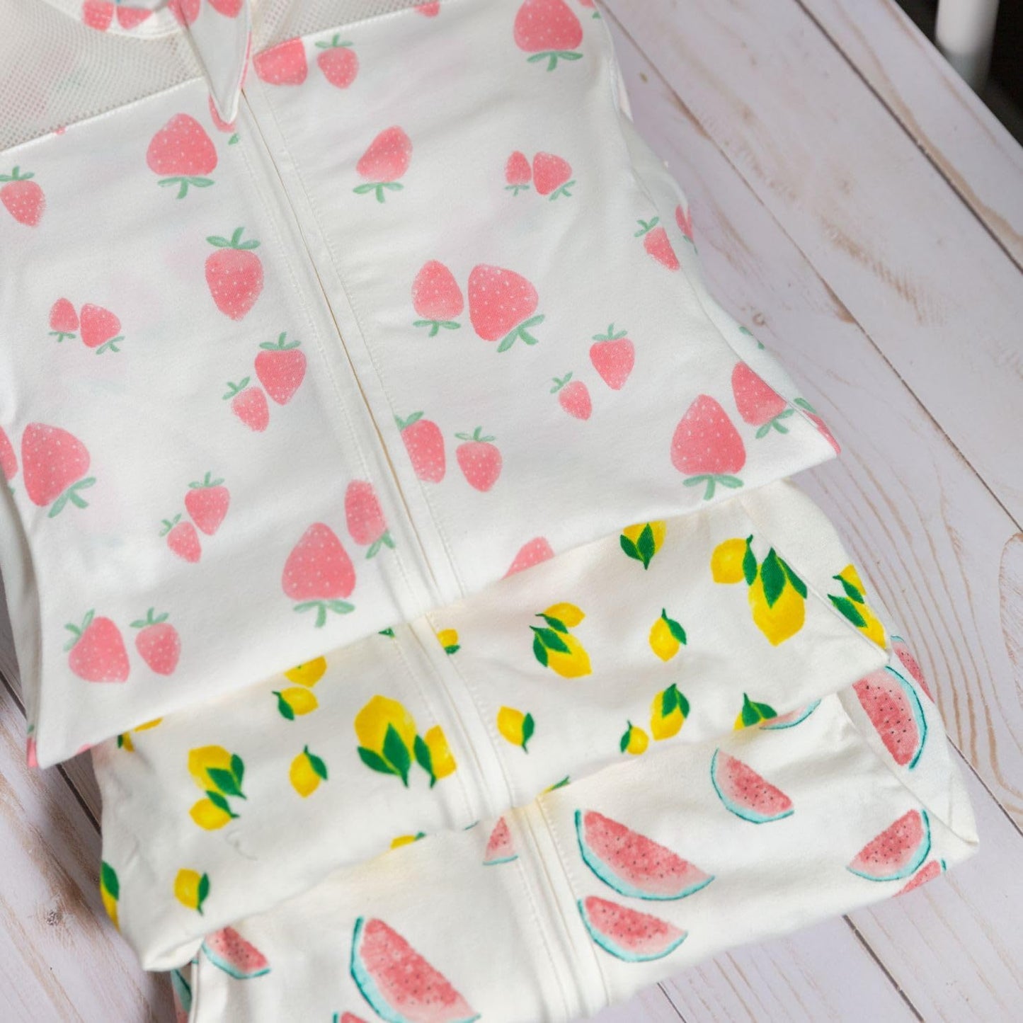 Happiest Baby SNOO Sleep Sack - 100% Organic Cotton Baby Swaddle Blanket - Doctor Designed Promotes Healthy Hip Development (Ivory Watermelons, Small)