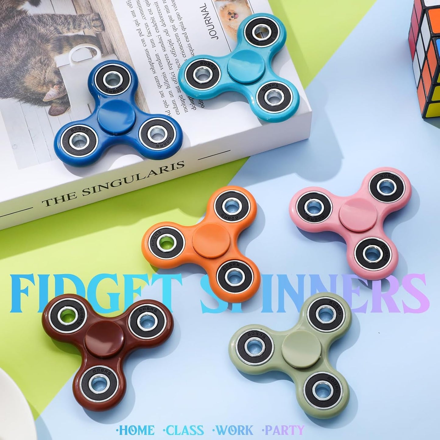 36 Pcs Fidget Spinner Toy Hand Fidget Spinner Bulk Sensory Fidget Toy Adults Fidget Spinners for Adults Kids Party Favors Classroom Prizes Gift Bag Fillers Fidget Relief Toys, 6 Colors