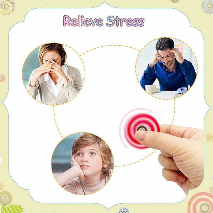 40 Pack Mini Fidget Spinner Toys Bulk Party Favors Christmas Stocking Goodie Bag Stuffers Gifts,Stress Relief Sensory Toys for Kids Teens Adults Autisms,Treasure Box Toy for Classroom Prizes Supplies