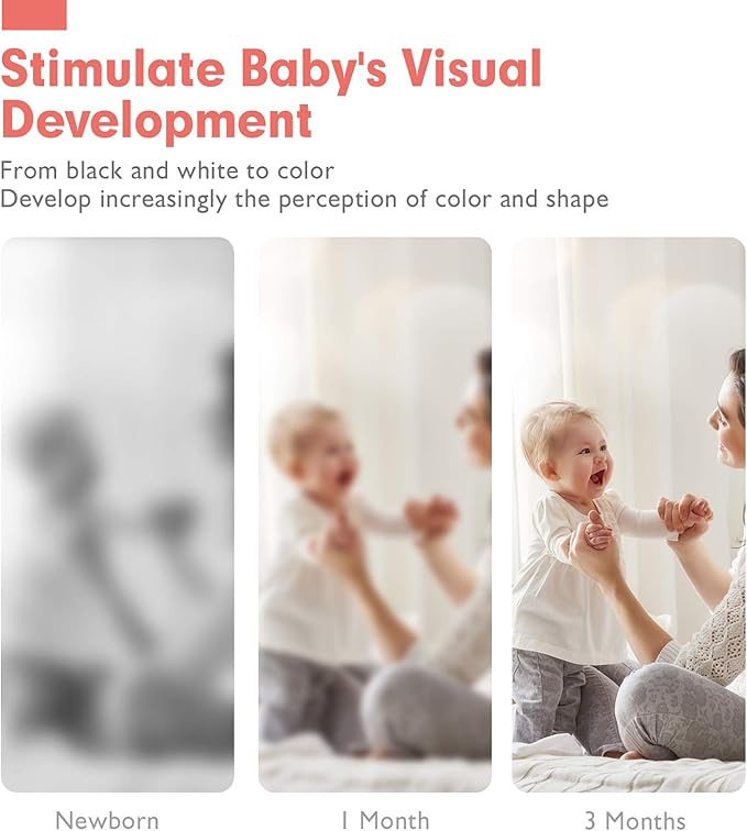 hahaland Flash Cards Baby Visual Stimulation Cards for 0-3-6-12-36 Months, 0-3 Months Infant Newborn Tummy Time Toys Gifts 6''×6'' Large for Sensory Development Black White Card Set