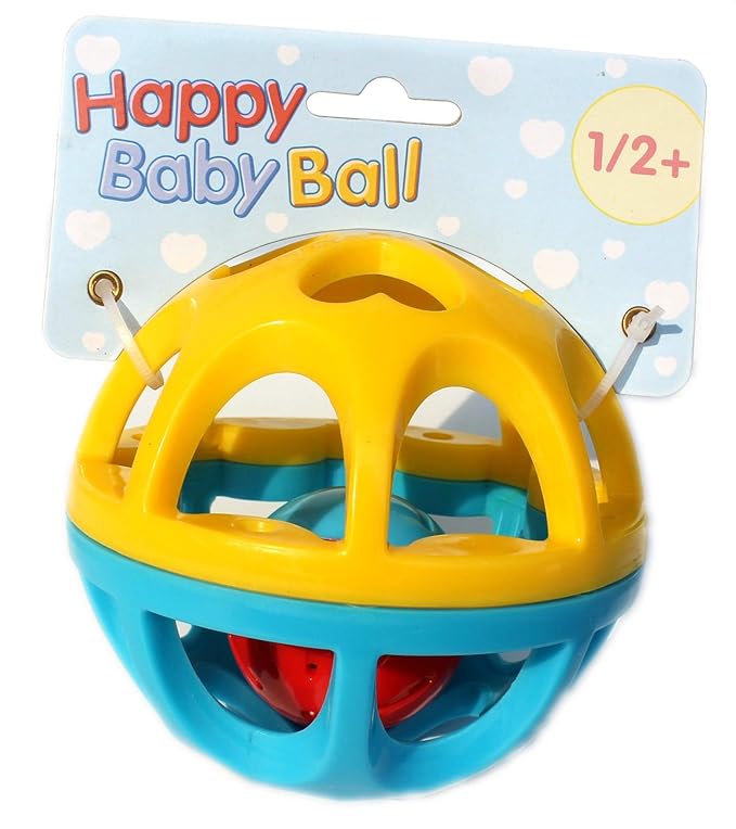 Baby Rattle Balls, Sensory Toys for 3-6 Months Olds, Textured Easy-Grasp Rattle Balls