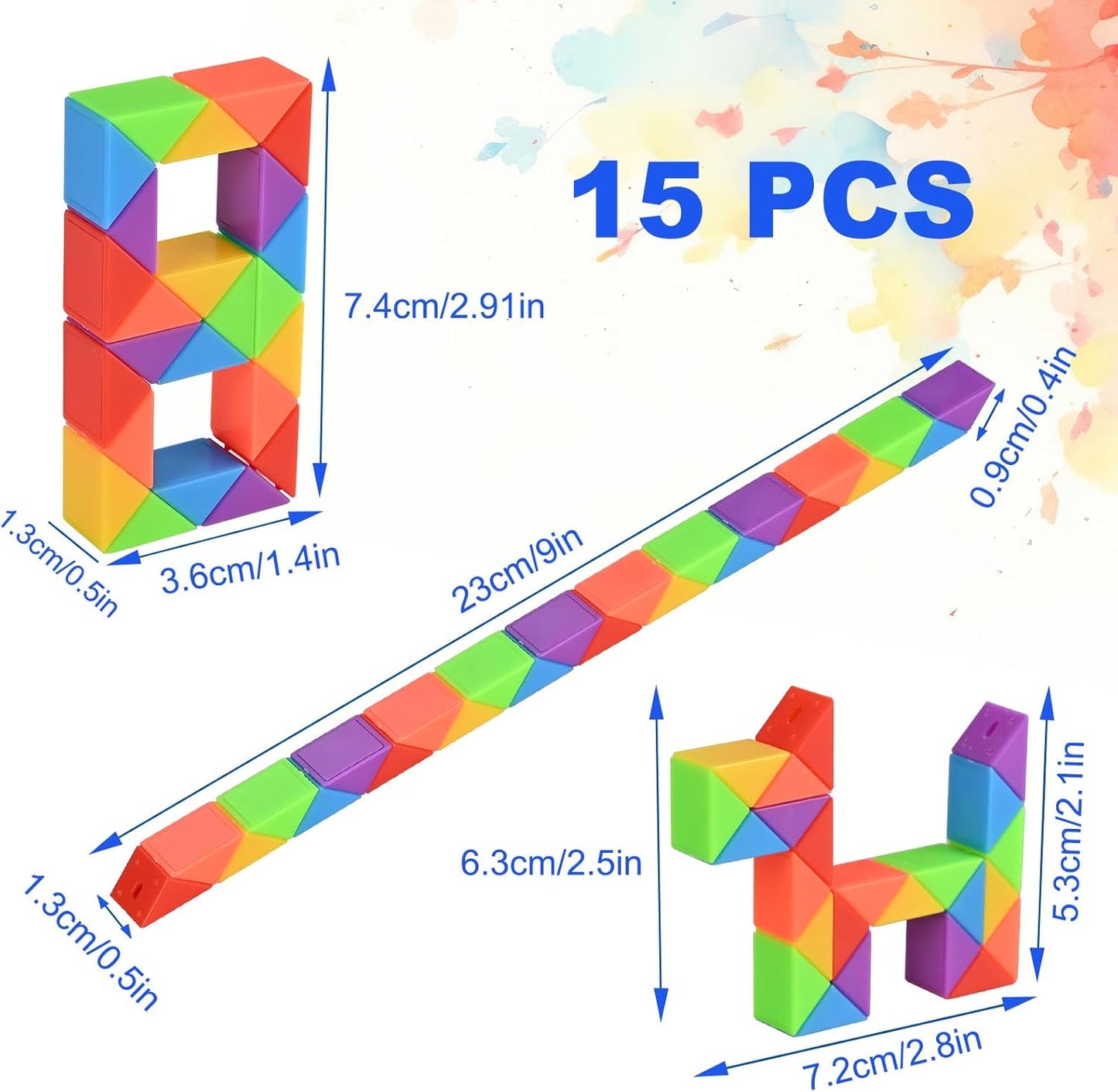 GOLDGE 15 Pack Mini Cube Puzzle Fidget Toys - Bulk Party Favors & Goodie Bag Stuffers for Kids, Travel Toys for Ages 4-8, Treasure Box Toys for Classroom, Birthday & Back to School Gifts