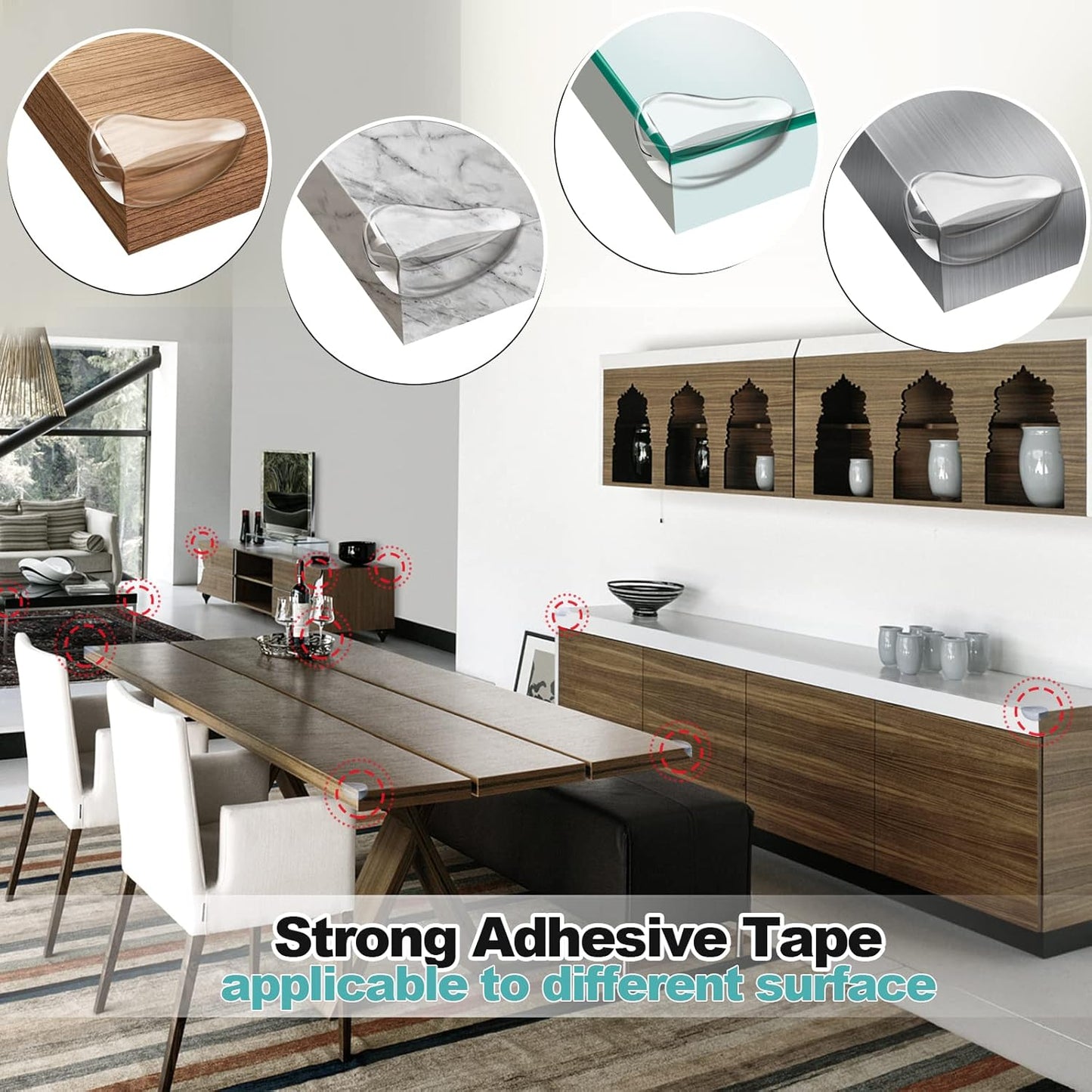 12 Pack Corner Protector Baby Clear Corner Guards Sharp Corner Cover Bumper Stop Head Injuries Tables, Furniture & Sharp Corners Baby Proofing