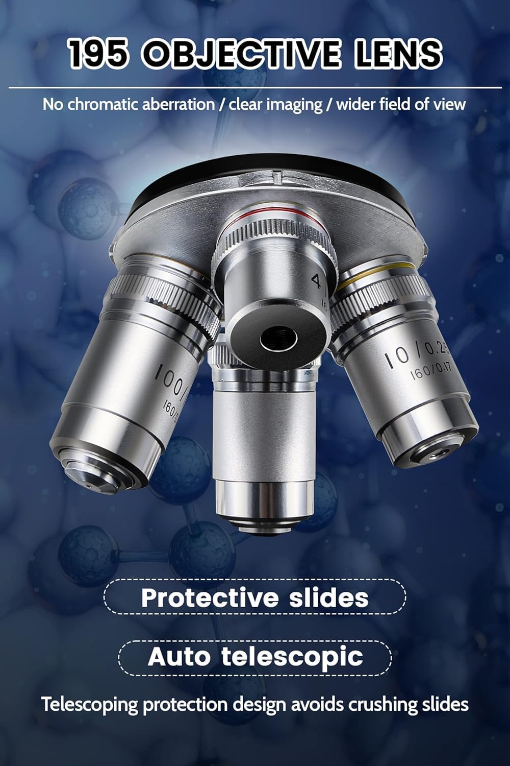 40X-5000X Compound trinocular Microscopes trinocular for Adults,Display Screen, Microscope Accessories, Microscopes for School Laboratory Home Education Abbe Condenser