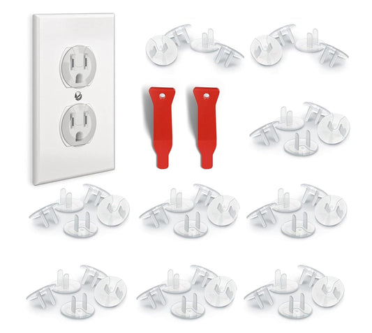 48 Pack Outlet Covers Baby Proofing, Provide Shock Prevention and Easy Installation, Safe and Secure Plastic Plug Covers for Power Sockets (48 Outlet Covers)