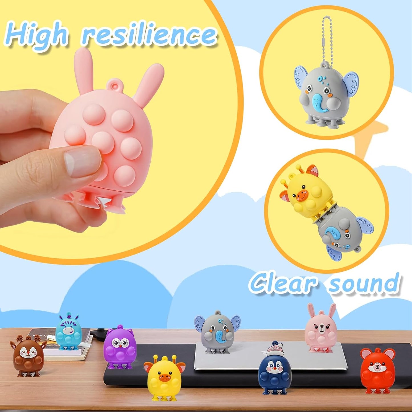 16 Pcs Party Favors for Kids, 3D Animal Pop Fidget Toys Bulk, Sensory Bath Suction Toys for Toddlers, Carnival Treasure Classroom Prizes Box Toys, Fidget Stocking Stuffers Birthday Party Gifts