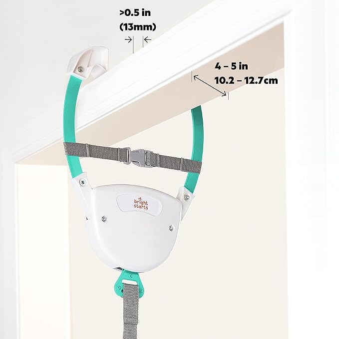 Bright Starts Playful Parade Door Jumper for Baby with Adjustable Strap, 6 Months and Up, Max Weight 26 lbs