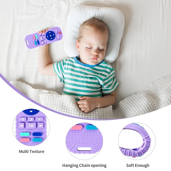 Hooku 2 Pack Silicone Teethers for Babies 6-12 Months, Sensory Teething Toys for Newborns to Toddlers, Infant Girl Boy Gifts