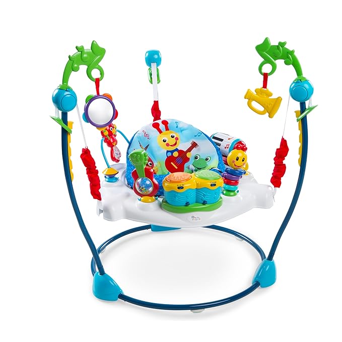 Baby Einstein Neighborhood Symphony Activity Baby Jumper Activity Center, Infant Entertainer with Lights and Melodies, Age 6 Months +, Max Weight 25 lbs., Unisex
