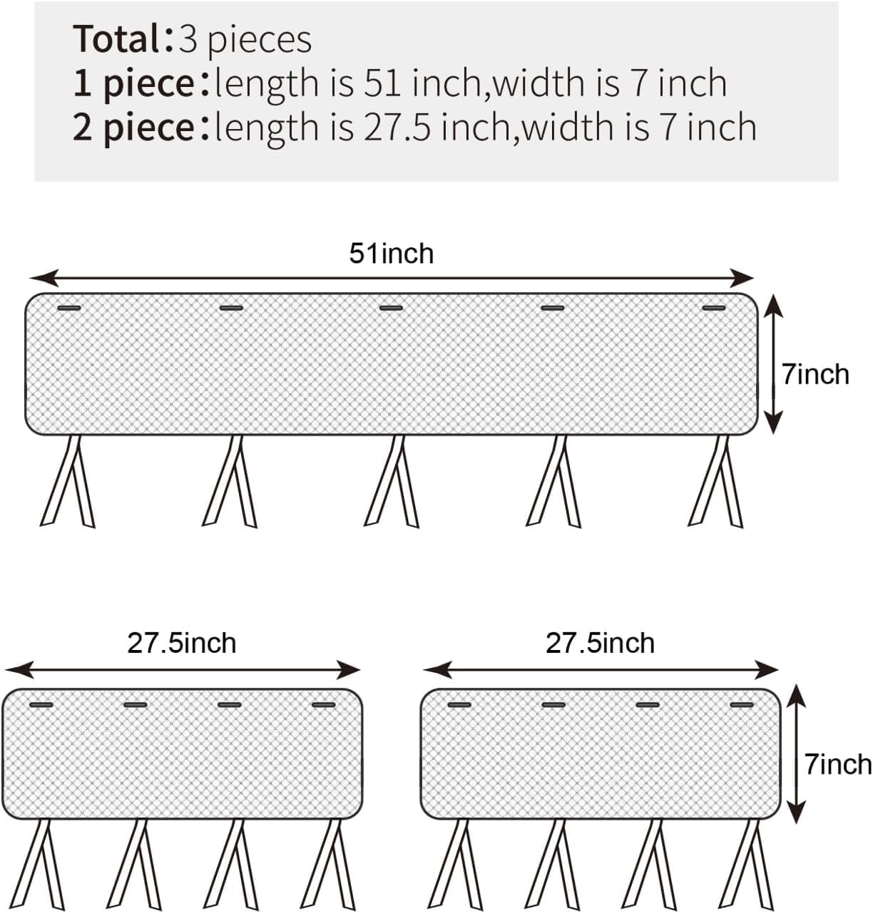 3 in 1Crib Mesh Liner for Life Size Cribs,White Soft Anti-Collision Strip Corner Covers,Protect Baby Teeth and Save Crib Rails, Rail Edge Protector Strip (Gray)
