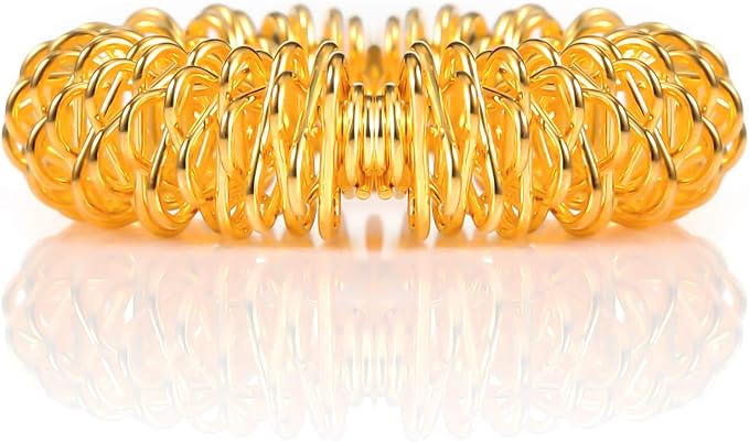 30 Pieces Acupressure Rings Spiky Sensory Rings for Fingers Stress Relief Fidget Sensory Massager for Teens Adults