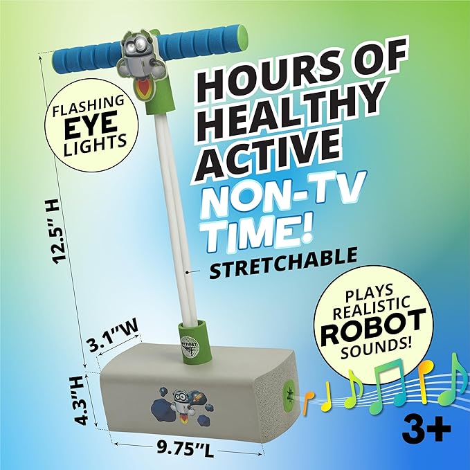 Flybar My First Foam Pogo Jumper for Kids Fun and Safe Pogo Stick for Toddlers, Durable Foam and Bungee Jumper for Ages 3 and up, Supports up to 250lbs