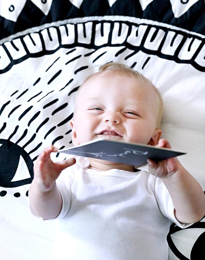 Wee Gallery Art Cards for Baby, Durable High Contrast Black and White Animal Flashcards for Newborns, Brain Development, Sensory Toys, Tummy Time Essentials for Infant and Toddler - Pets