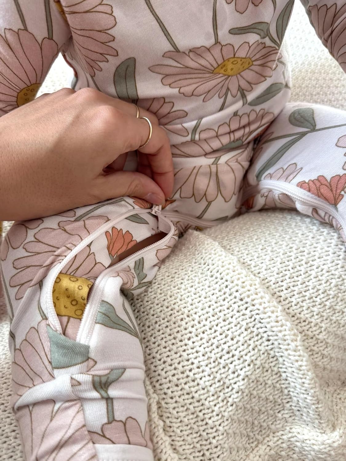 GUNAMUNA Unisex Baby Toddler Ultra-Soft Convertible Pajama, Footie or Romper Sleeper with Diaper Zipper, Newborn to 24 Months