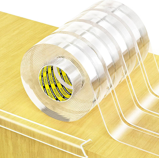 4Pack Clear Edge Protector Strip,1.18in x 16.4FT(65.6FT Total), Sharp Edge Wrap Cover Tape,Self Adhesive Protective Bumper Guards for Cabinet Door Desk Table Furniture,Kitchen Countertop,Waterproof