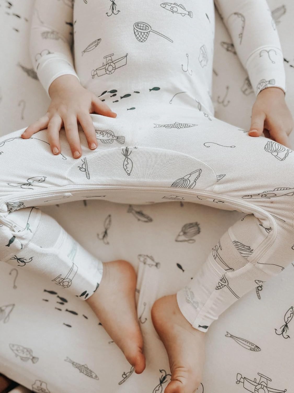 GUNAMUNA Unisex Baby Toddler Ultra-Soft Convertible Pajama, Footie or Romper Sleeper with Diaper Zipper, Newborn to 24 Months