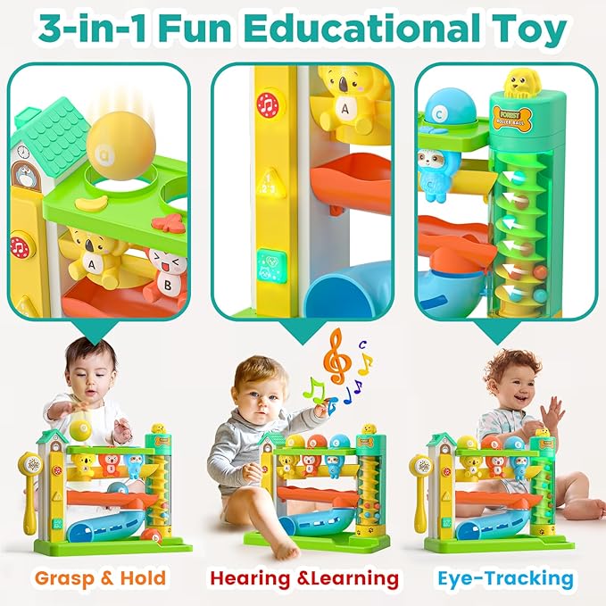 Musical Ball Drop Toys for 1 Year Old Boy Gifts, Eductional Baby Toy 12-18 Month Toddler Toy Age 1-2, First Birthday Gift for 1 Year Old Boy Girl, Infant Toys for 9-12-18 Month Olds