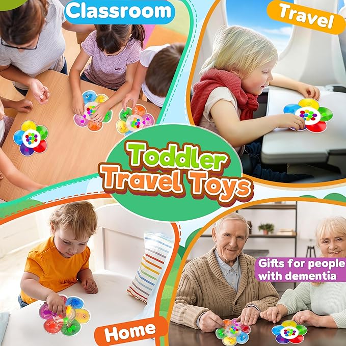 2PC Color Sorting Sensory Toys for Toddler Girls, Farm Animal Classroom Learning Activities Roadtrip Travel Essential Dementia Fidget Montessori Matching Game Valentine Gifts for Kids Boys Aged 2 3 4