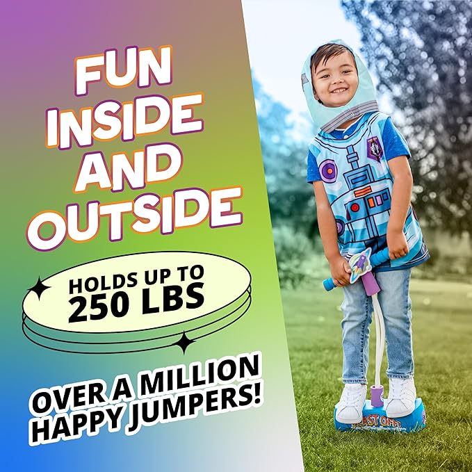 Flybar My First Foam Pogo Jumper for Kids Fun and Safe Pogo Stick for Toddlers, Durable Foam and Bungee Jumper for Ages 3 and up, Supports up to 250lbs