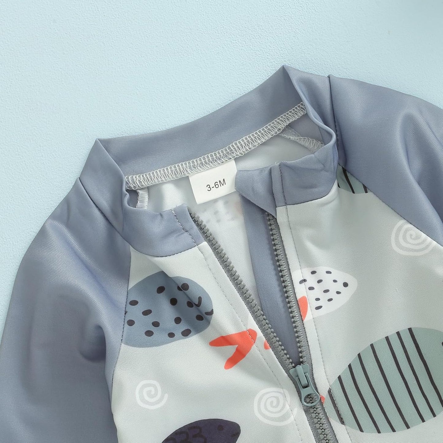 Hnyenmcko Baby/Toddler Boy Rash Guard Swimsuit Long Sleeve One Piece Zipper Swimwear Sunsuit Infant Bathing Suit Beachwear