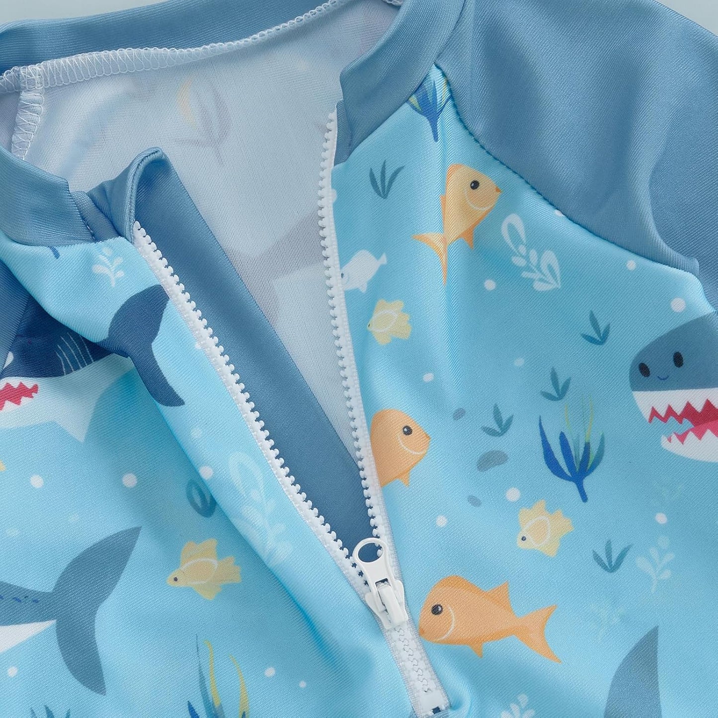 Hnyenmcko Baby/Toddler Boy Rash Guard Swimsuit Long Sleeve One Piece Zipper Swimwear Sunsuit Infant Bathing Suit Beachwear