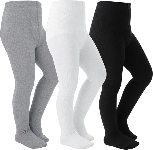 Girls Tights Seamless Toddler Stockings Tights Soft Cotton Cable Knit Baby Girl Tights Leggings 4-12 Years