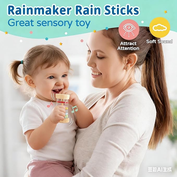 Montessori Toys 7 in 1 Learning Educational Set Newborn Toys, Rainbow Ball, Baby Black and White Books, Tissue Box Toy, Spinning Drum, Rattle Toy