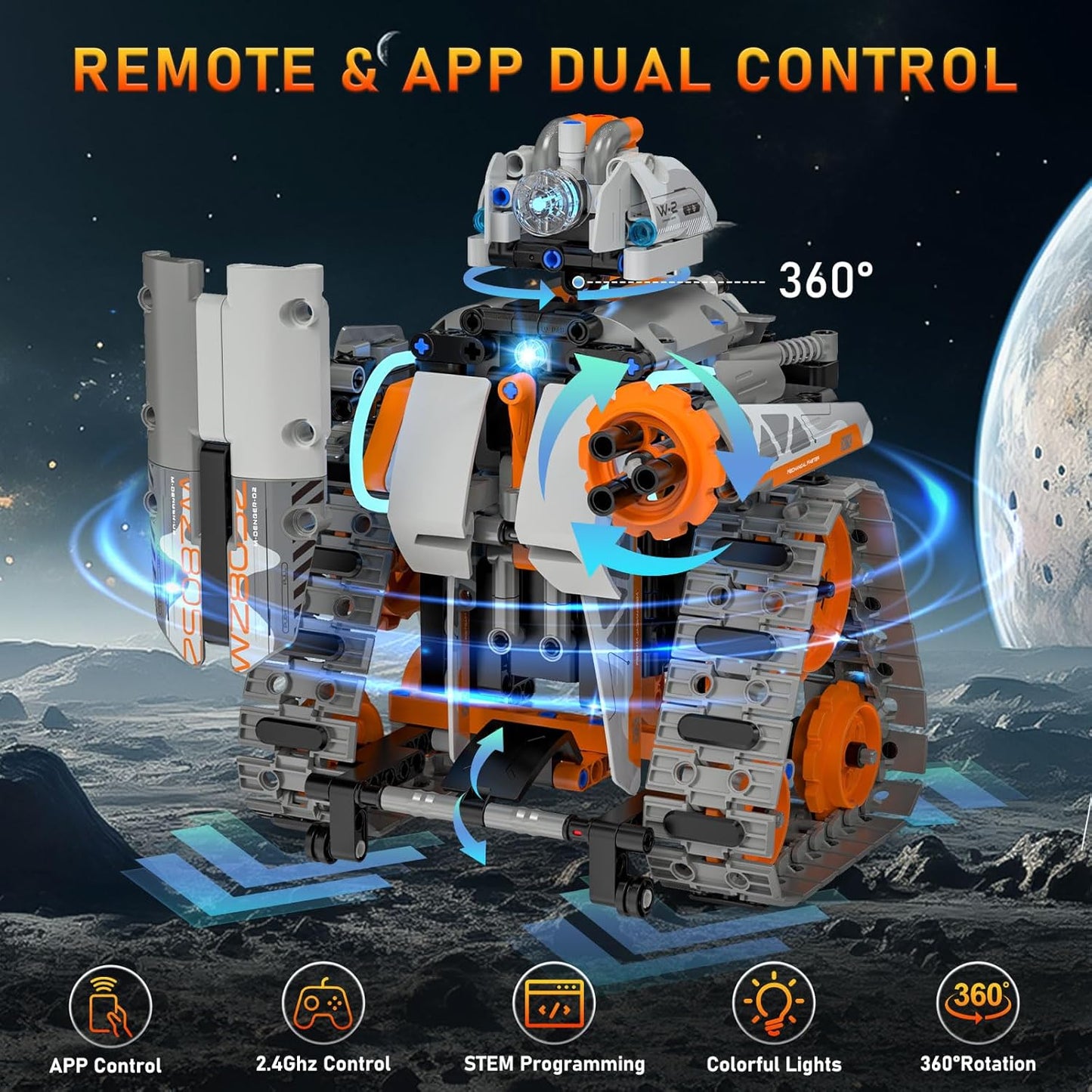 5in1 STEM Building Toys for Kids 6-14, Remote & APP Controlled Mech Robots/Heavy Tanks/Tracked Racer STEM Building Kit for Kid Science Learning, 552 Pcs DIY Building Blocks Set Gifts for Boys & Girls