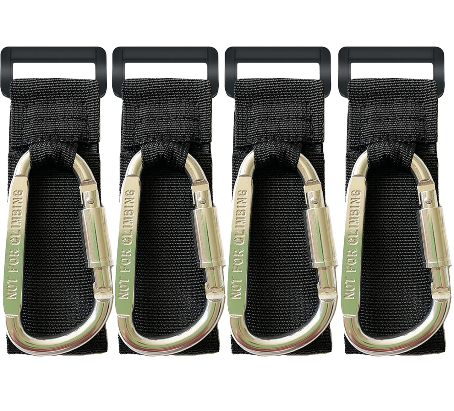 4 Pcs Baby Stroller Hook, Carry 30 lbs per Stroller Carabiner Clip, Adjustable Baby Stroller & Car Seat Hook for Hanging Diaper Bag, Wheelchair,Golf cart, Shopping and Pet Cart