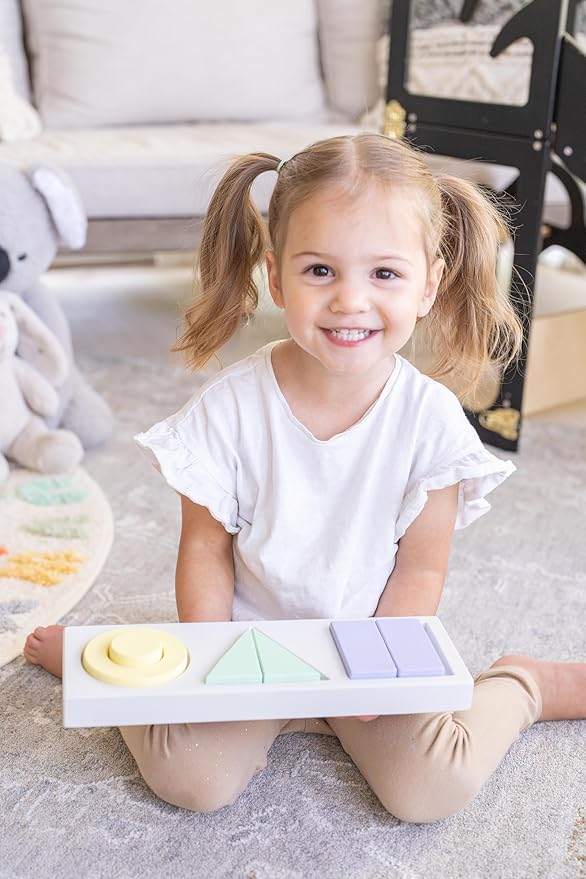 Wooden Shape Sorter for Toddlers | Montessori Toys for 1+ Year Old | Toddler for Learning Object Permanence and Color Sorting | Ages 1-3