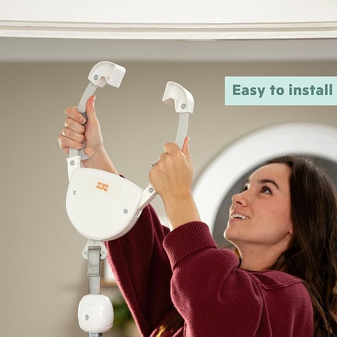 Bright Starts Disney Baby Winnie The Pooh Activity Door Jumper, Once Upon a Bounce, Toy Bar, Melodies & Vibrations, Newborn+