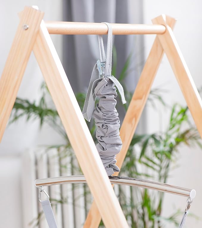 Avenlur Tulip Baby Bouncer - Foldable Baby Jumper with Stand - Self Standing Bouncer for Children 6 Months to 3 Years - Baby Bouncer Seat (Gray)