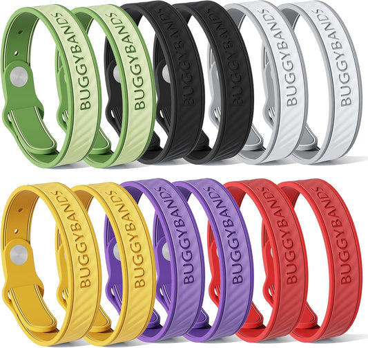 18 Pack Mosquito Repellent Bracelets, Silicone Mosquito Repellent Bands with DEET Free, Natural & Waterproof Bug Wristbands for Kids and Adults, Outdoor Traveling Protection