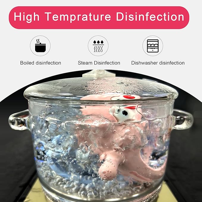 Smily Mia 2pack Penguin Teether for Babies 0-6Month, Infant Teething Toys,Pacifiers for Breastfed Babies, Silicone Teething Mittens for 3-6Months, Perfect Shower Gift+Baby Registry, Pink&Purple