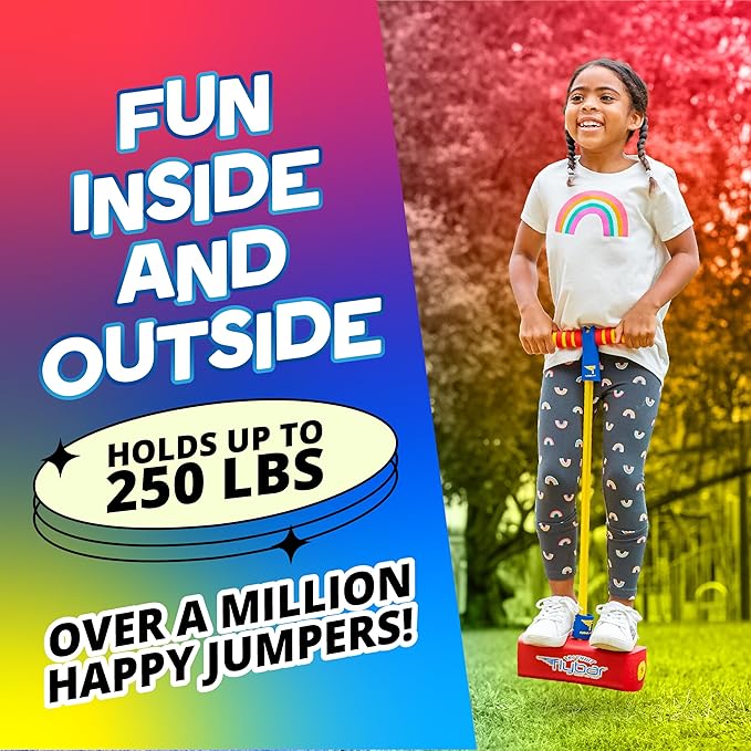 Flybar My First Foam Pogo Jumper for Kids Fun and Safe Pogo Stick for Toddlers, Durable Foam and Bungee Jumper for Ages 3 and up, Supports up to 250lbs