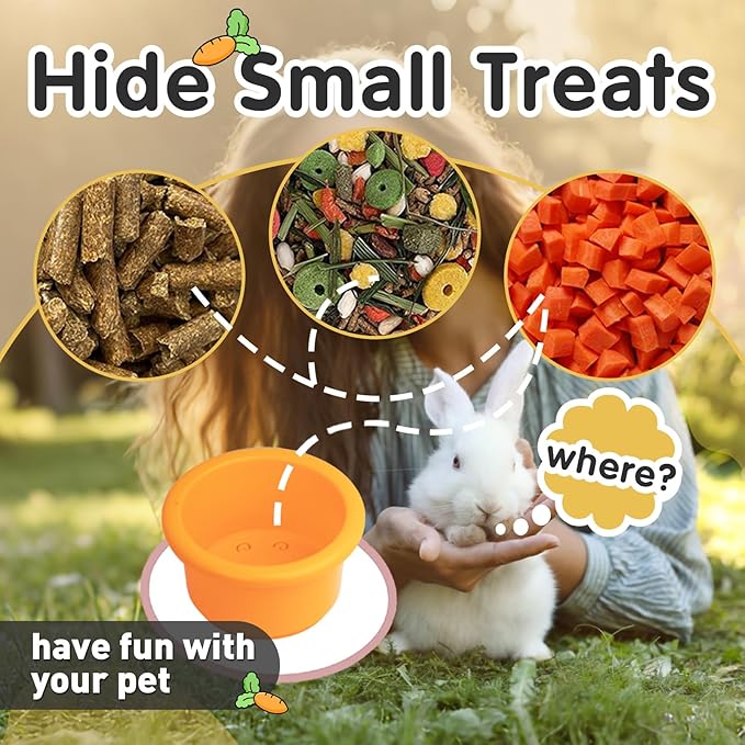 8 Pcs Colorful Stacking Cups for Rabbits, Colorful Bunny Cups for Rabbits and Small Animals, Nesting Rabbit Cups of Different Sizes, Bunny Stacking Cups for Hiding Food and Playing