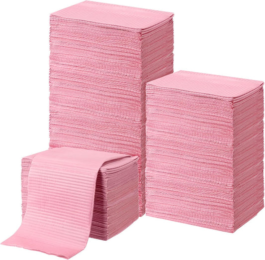 100pcs Disposable Changing Liner 2-ply Baby Changing Station Pad Disposable Changing Pads Diaper Changing Mat Portable Sanitary Liner Refills for Commercial Restrooms (Pink)