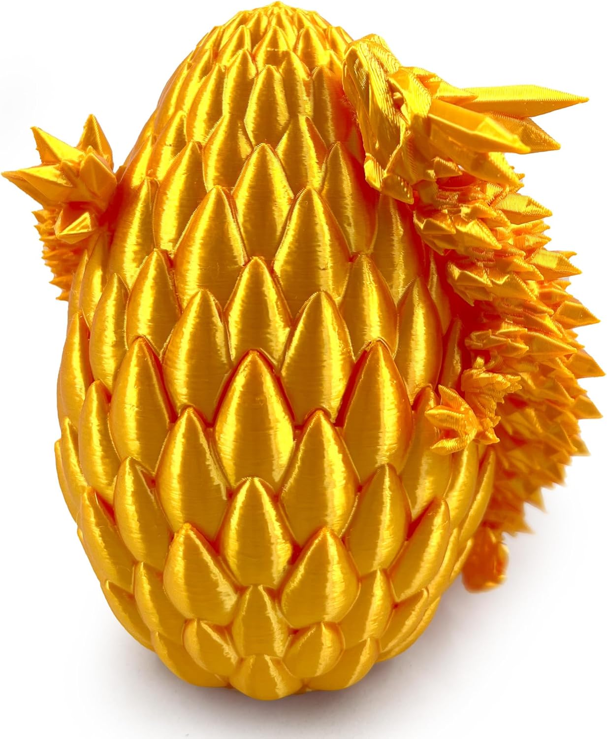 3D Printed Dragon in Egg,Full Articulated Dragon Dragon with Dragon Egg,Flexible Joints Suitable for Administrative Desk (Yellow)