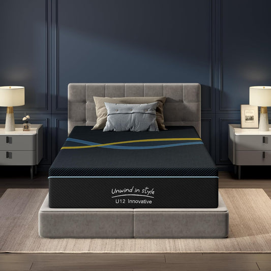 12 inch Twin Mattress Multi-Layer Memory Foam Mattress - Medium Firmness with Bamboo Charcoal & Green Tea Infusion