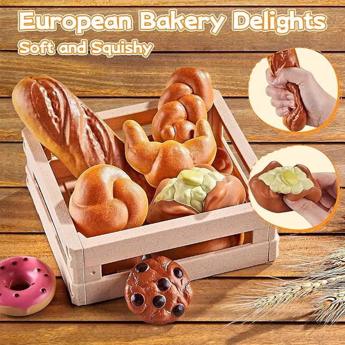 Play Food Sets for Kids Kitchen, Global Cuisine Toddler Cutting Fake Food Toys Including Pizza, Sushi & Bakery , Pretend Toy Food & Play Kitchen Accessories with 2 Baskets, Ideal Gift for Boys Girls