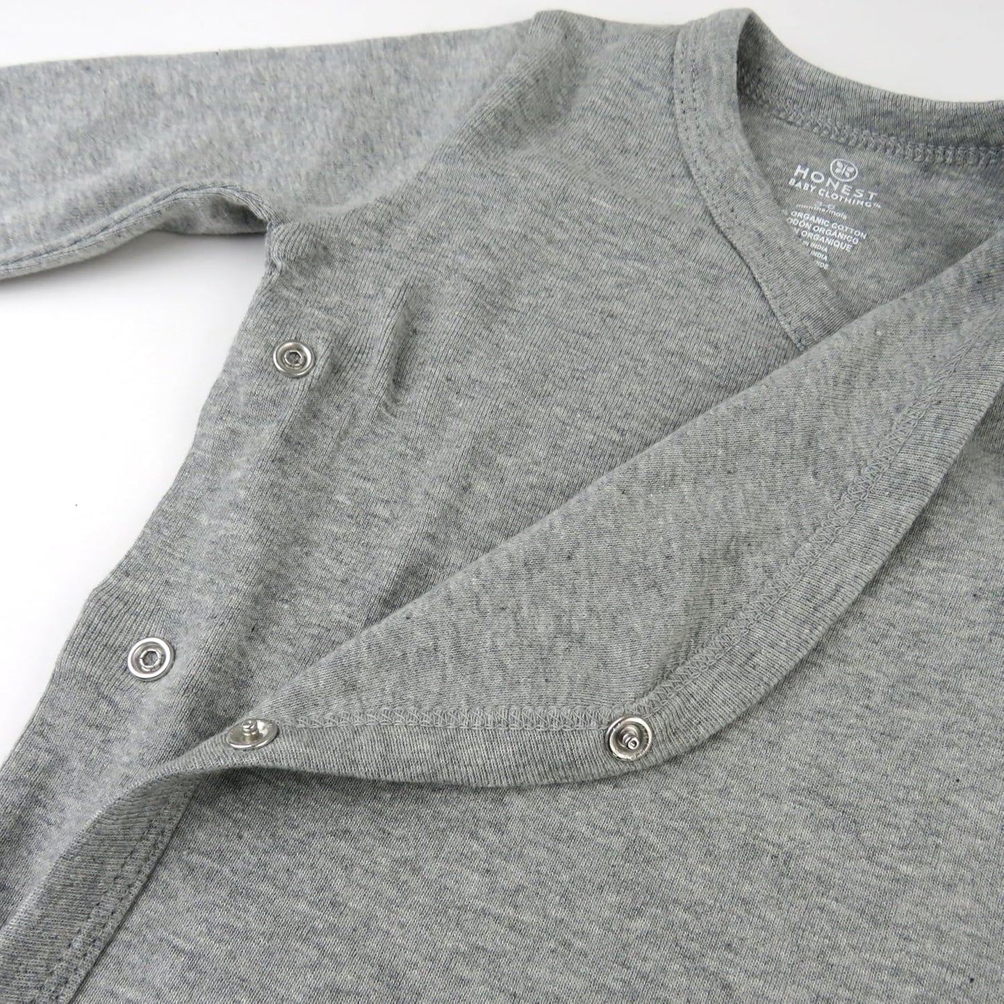 HonestBaby unisex-baby 3-pack Long Sleeve Side-snap Kimono Bodysuits Organic Cotton for Infant Baby Boys, Girls, Unisex