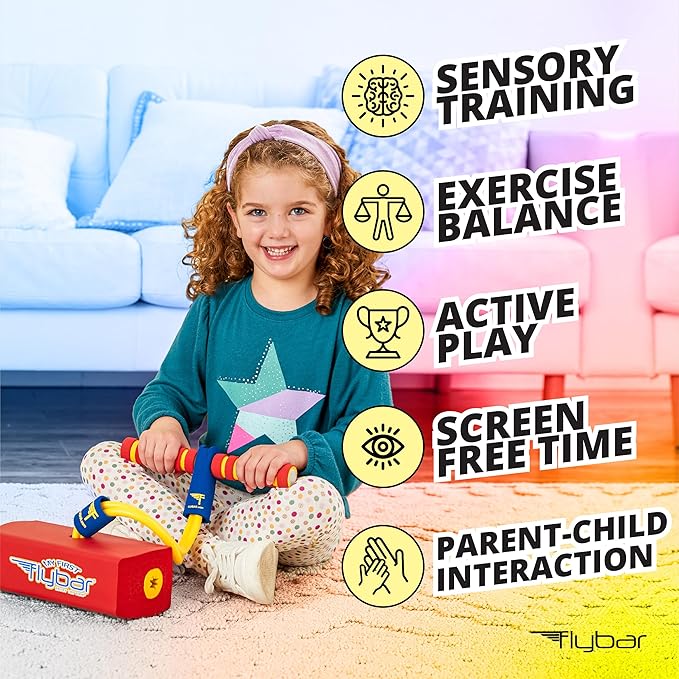 Flybar My First Foam Pogo Jumper for Kids Fun and Safe Pogo Stick for Toddlers, Durable Foam and Bungee Jumper for Ages 3 and up, Supports up to 250lbs