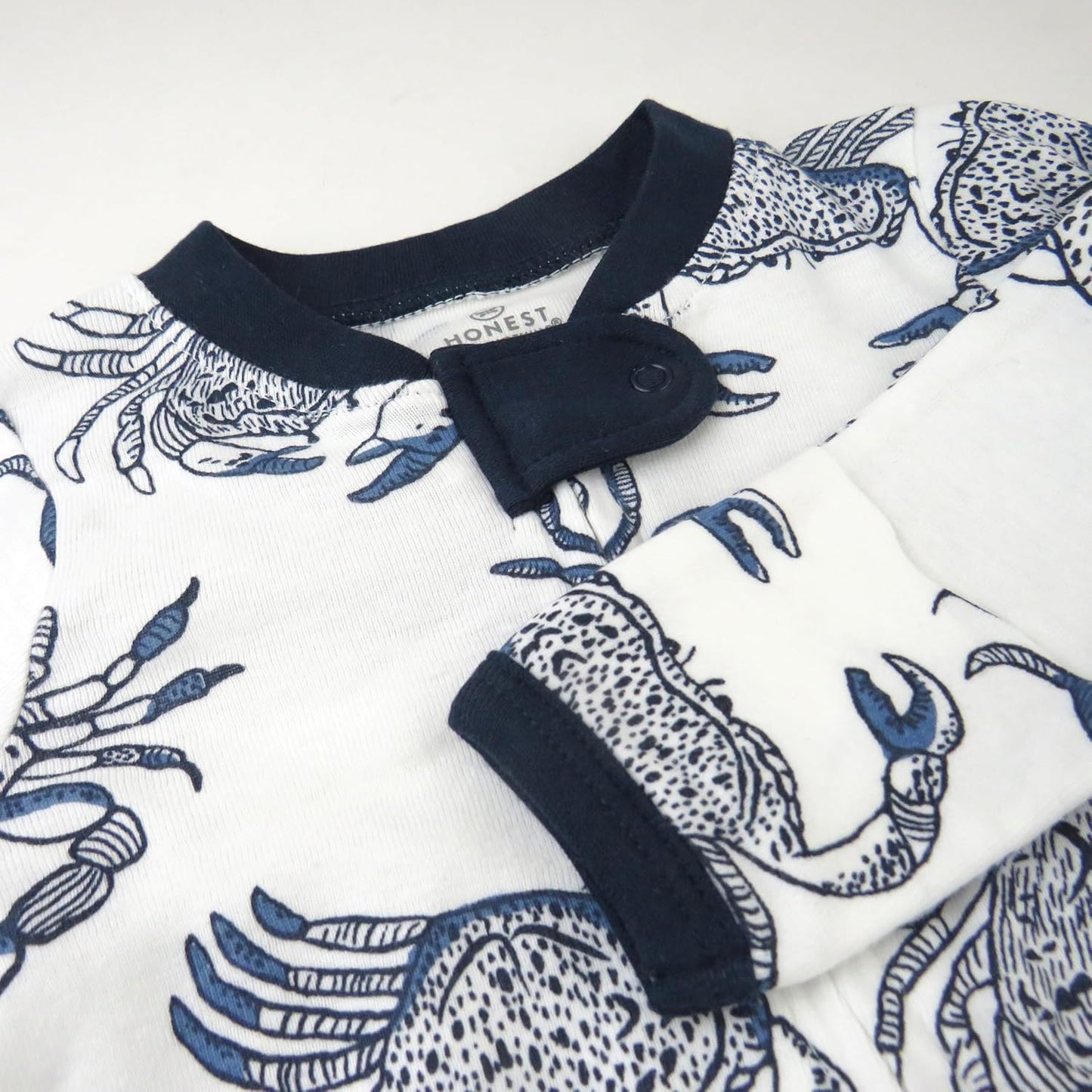 HonestBaby Baby Sleep N' Play One-Piece Zip-Front Footed Organic Cotton Pajama Sleeper